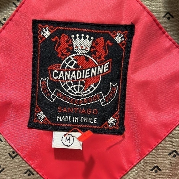 CANADIENNE vintage   rain trenchcoat size medium - Picture 5 of 10